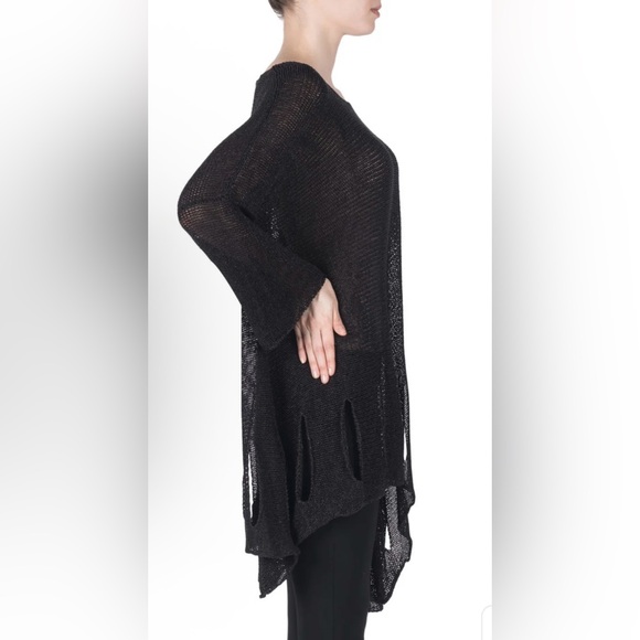 For Cyndi-Joseph Ribkoff Knit Cutout Detail Black Women's oversized Sweater NWT - Picture 16 of 17